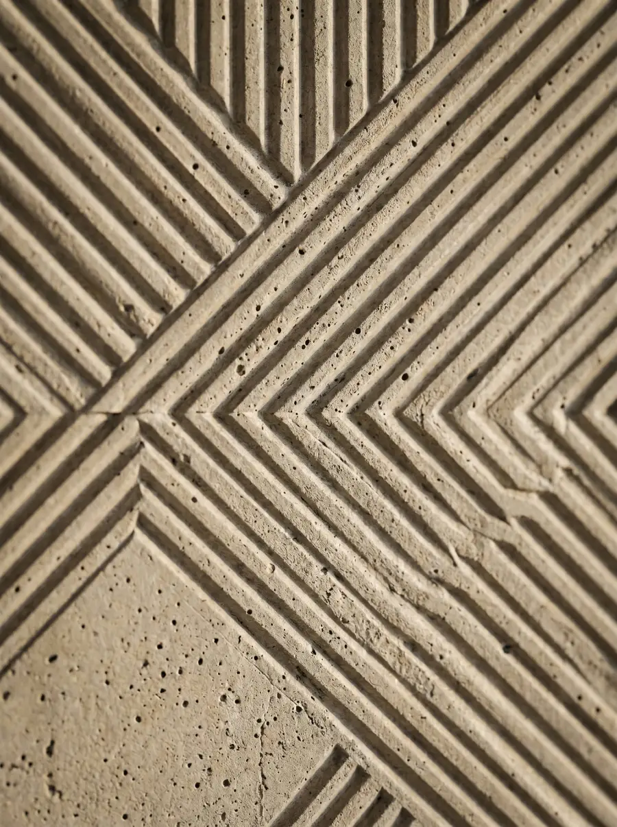 Cross Line panelin ışıkla belirginleşen çizgili yüzey detayı